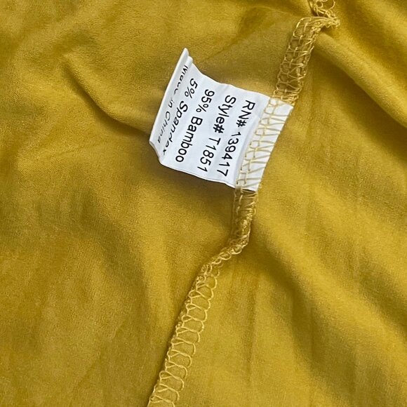 PIKO Mustard Yellow Oversized Long Sleeve Top (M) Bamboo Blend - Picture 8 of 8